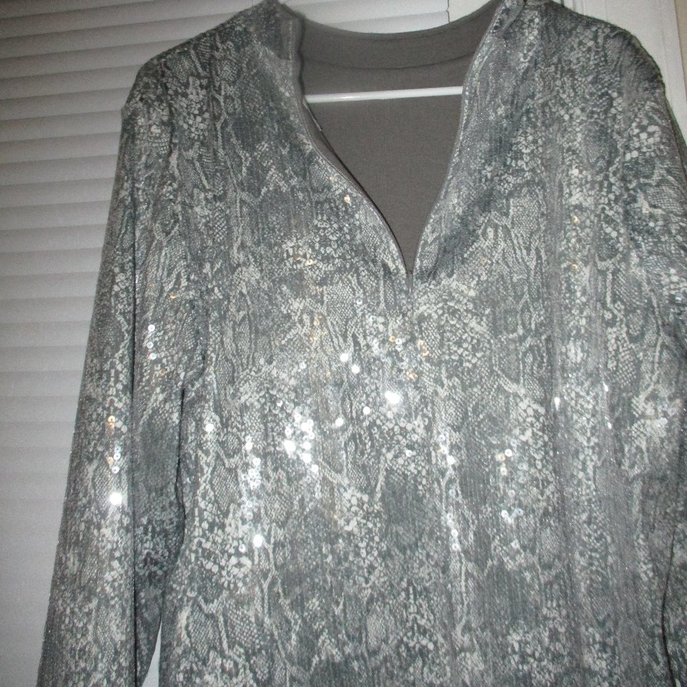 New W/Tag Size 3 Chico's Neutral Python Fully Seq… - image 5